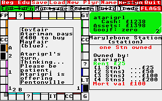 Geneticopoly atari screenshot